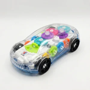 Transparent Gear Racing Car Toy with Lights